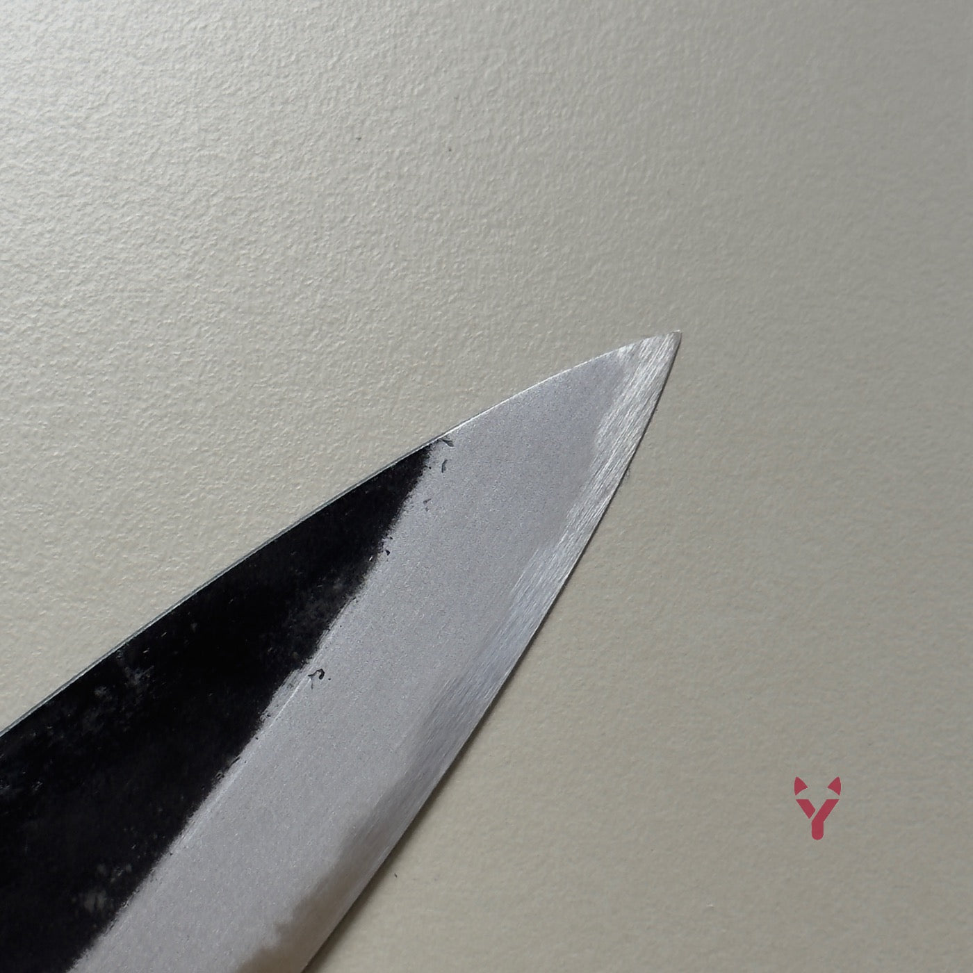 Morihei Hisamoto Gyuto 210mm - Shirogami#2, Kurouchi (Wykończenie Kowalskie)