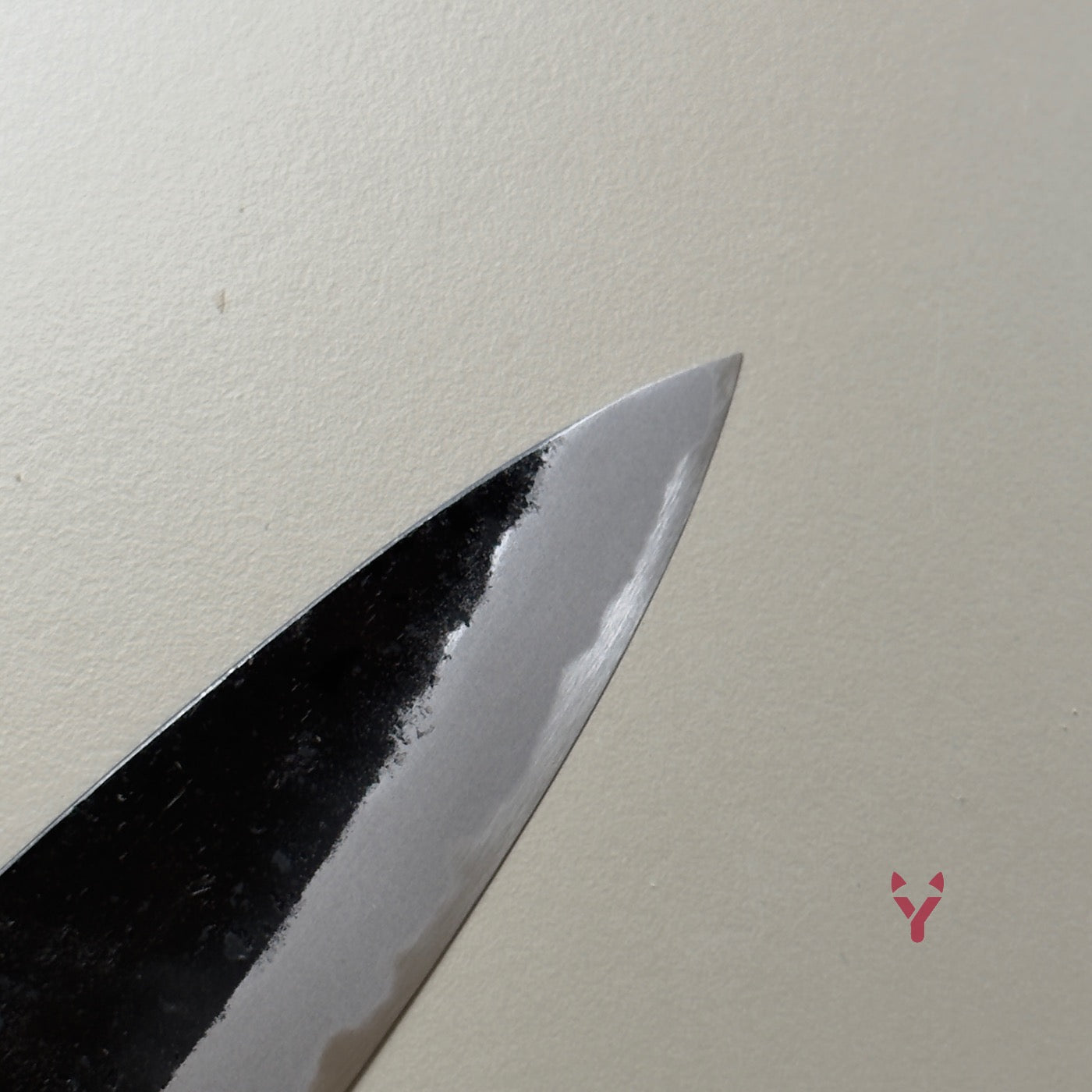 Morihei Hisamoto Gyuto 240mm - Shirogami#2, Kurouchi (Wykończenie Kowalskie)