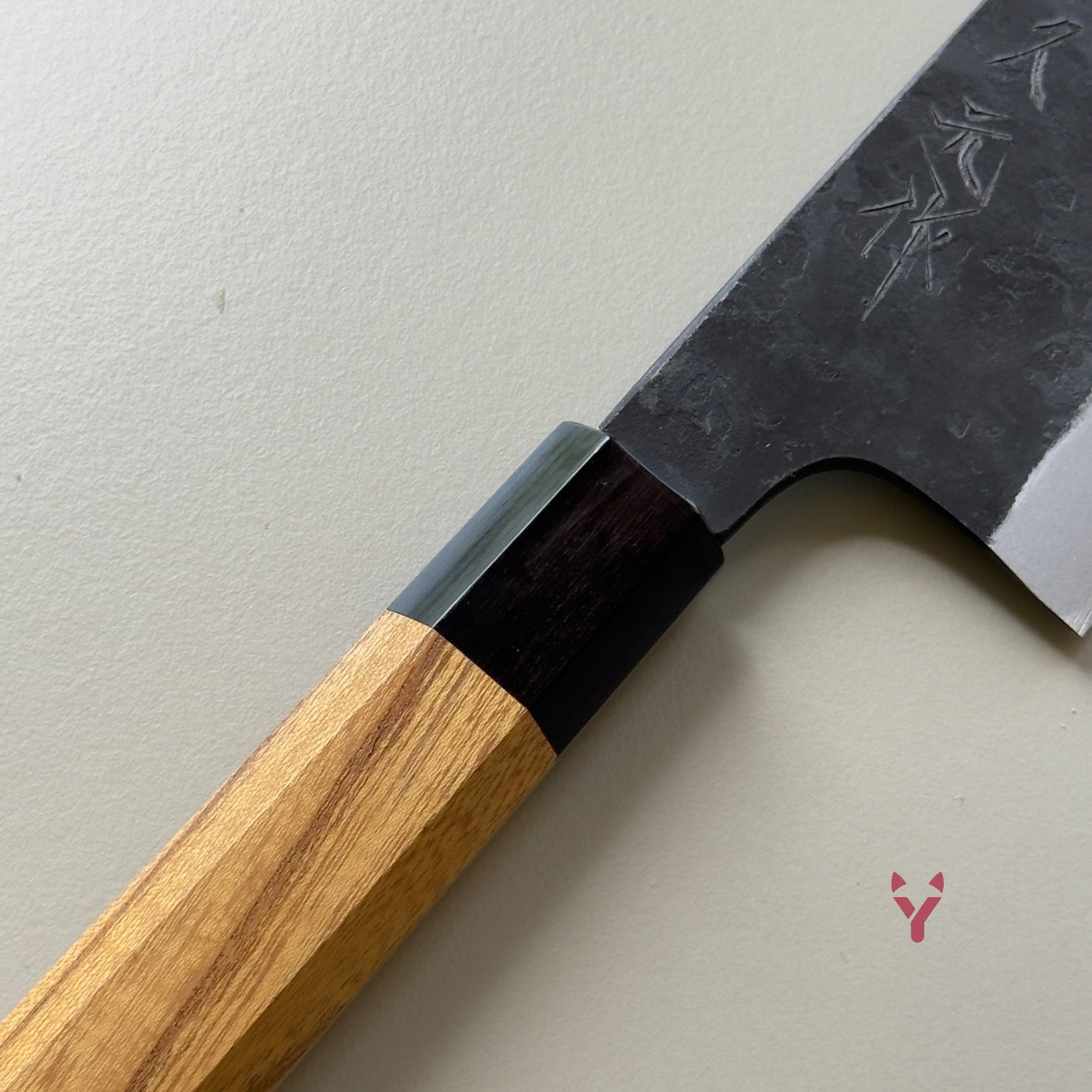 Morihei Hisamoto Gyuto 240mm - Shirogami#2, Kurouchi (Wykończenie Kowalskie)